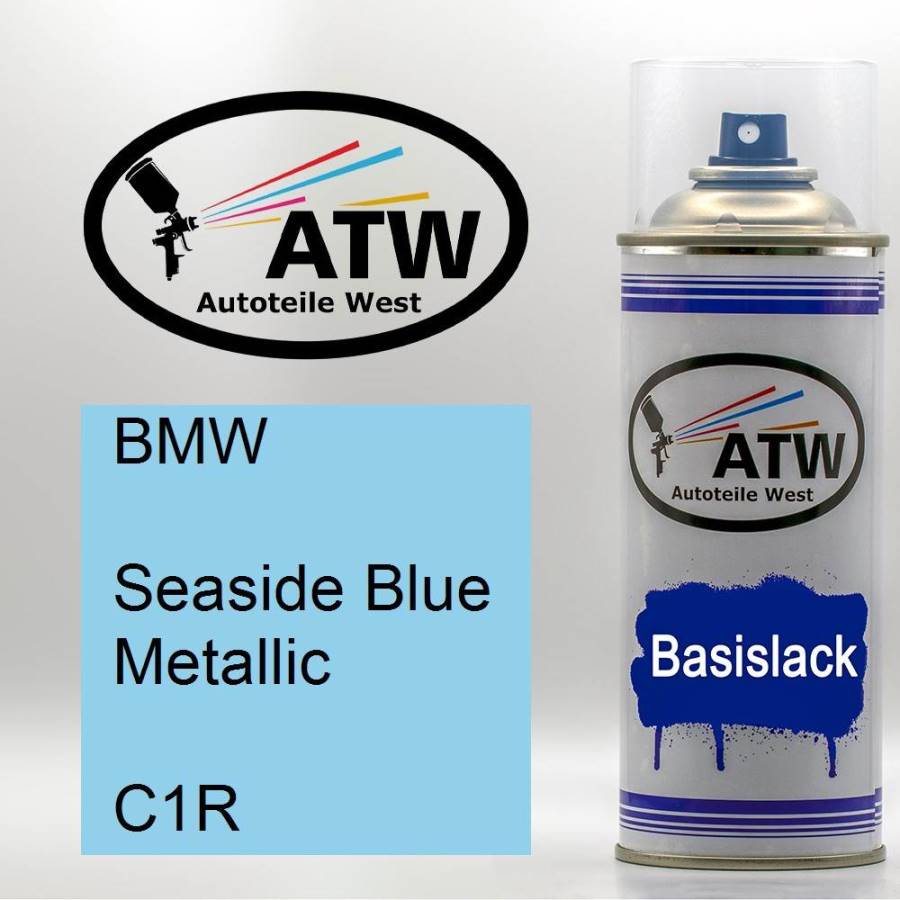 BMW, Seaside Blue Metallic, C1R: 400ml Sprühdose, von ATW Autoteile West.